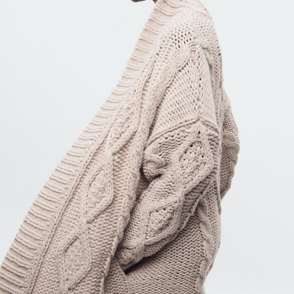 Zara Cable knit coat - Picture 9 of 11